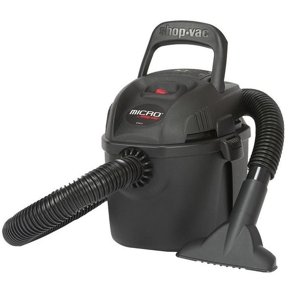 Shop-Vac WetDry Vacuum, 1 gal Vacuum, 50 cfm Air, Disposable Filter, 1 hp, 120 VAC, Black Housing 2021005